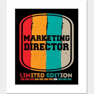 Funny Retro Vintage Design Marketing Director Saying Management Humor Posters and Art